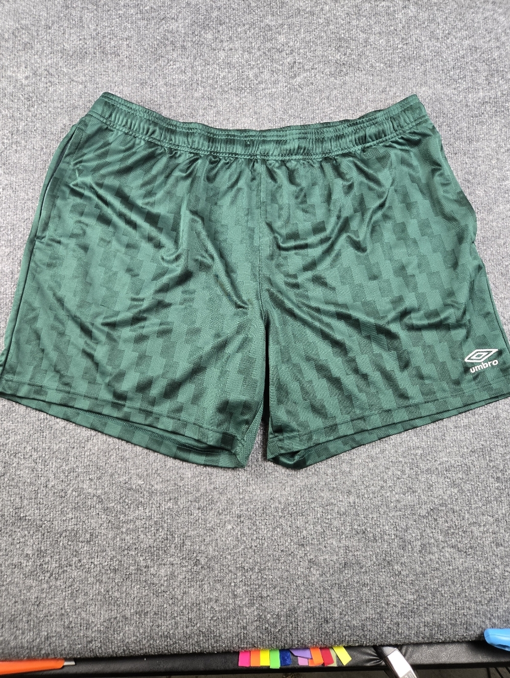 Umbro Forest Green Athletic Shorts with Elastic Waist #318